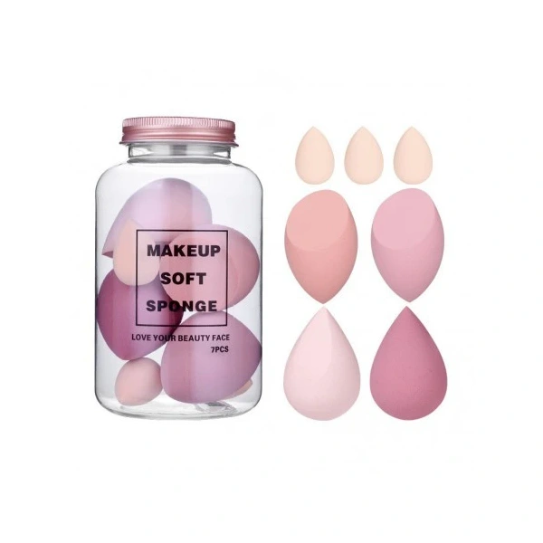 ECARLA Zestaw 7 gąbeczek do makijażu ROSE CREAM DUO - GB06R