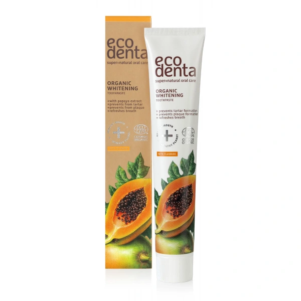 ECODENTA Organic Pasta do zębów Whitening - Papaya 75ml