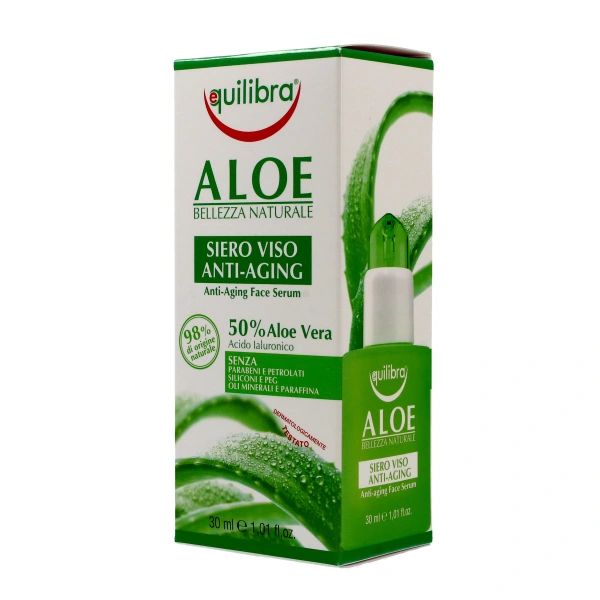 Equilibra Aloe Serum przeciwstarzeniowe do twarzy 50% aloesu  30ml