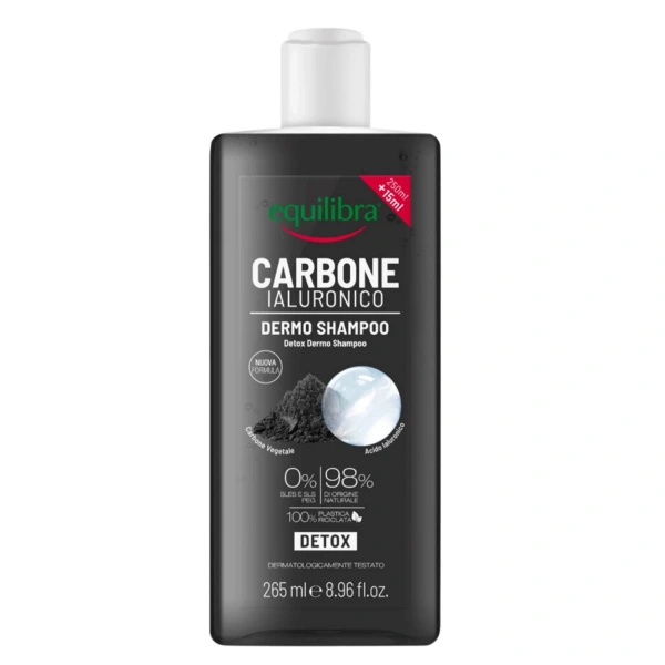EQUILIBRA Carbone Szampon do włosów oczyszczający z aktywnym węglem Detox  265ml