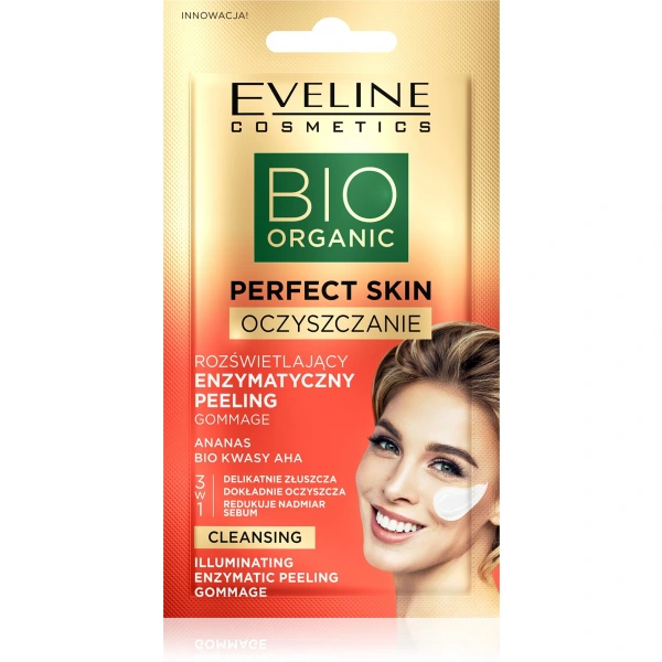 EVELINE Perfect Skin Rozświetlający enzymatyczny peeling gommage 8 ml