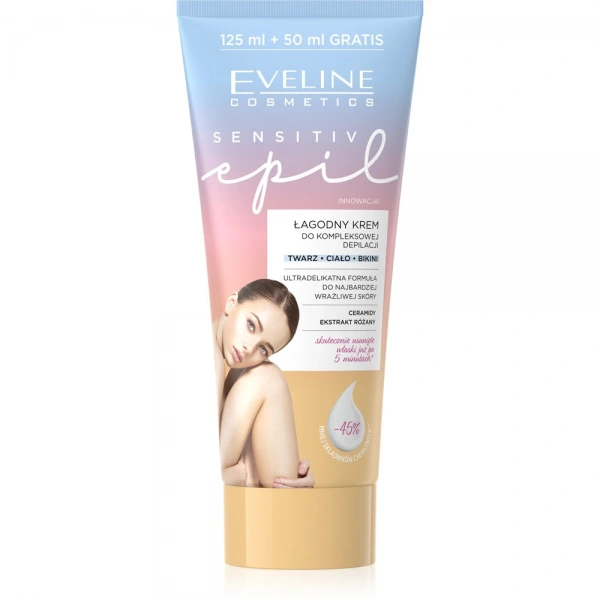 EVELINE Sensitiv Epil Łagodny krem do kompleksowej depilacji 175 ml