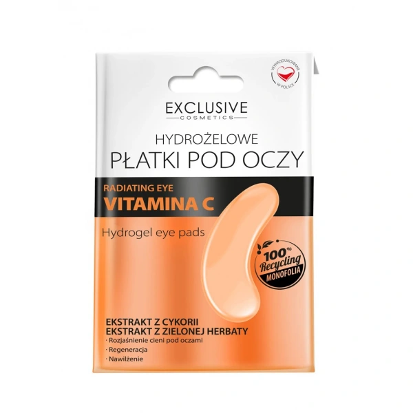 EXCLUSIVE COSMETICS Vitamin C Płatki hydrożelowe pod oczy Rozświetlające 1 para