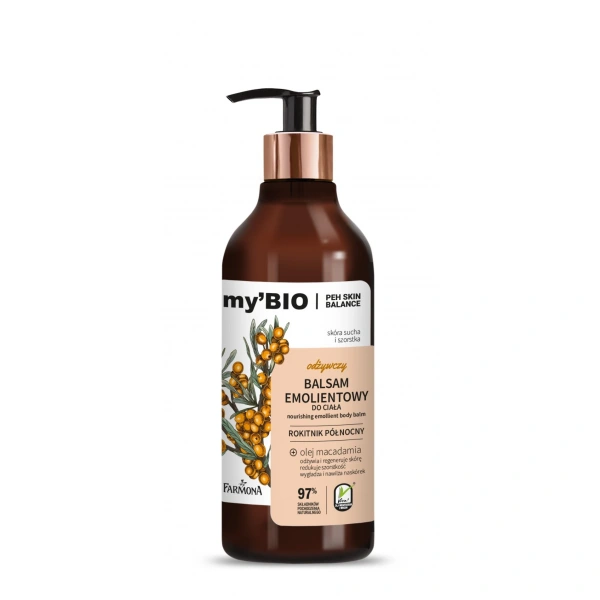 FARMONA my`Bio Odżywczy balsam emolientowy do ciała Rokitnik Północny 400 ml
