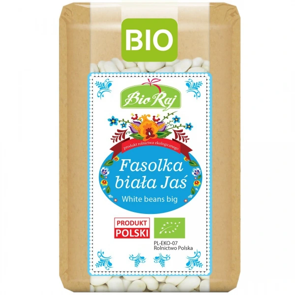 Fasolka biała jaś bio (polska) 400 g - bio raj
