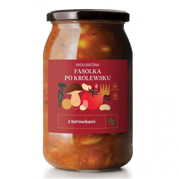 Fasolka po królewsku z borowikami bio 900 ml - delikatna