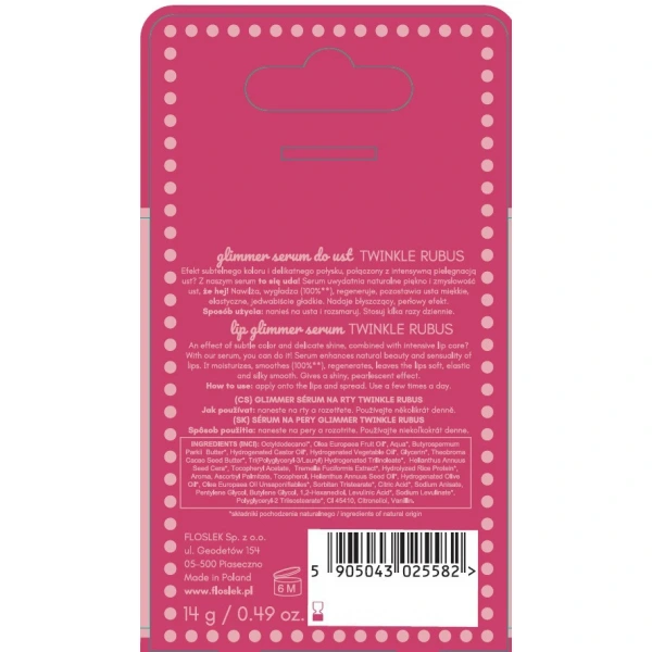 FLOS-LEK Glimmer Serum do ust Twinkle Rubus 14 g