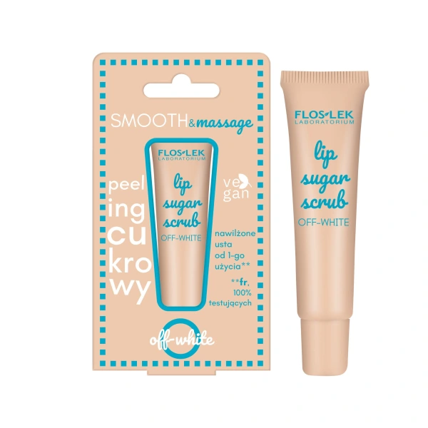 FLOS-LEK Peeling cukrowy do ust Off-white 14 g