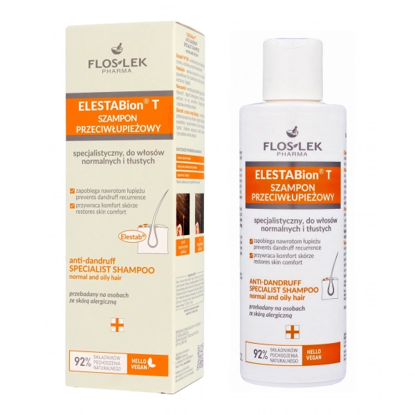 FLOS-LEK Pharma ELESTABion T Szampon przeciwłupieżowy do włosów normalnych i tłustych 150ml