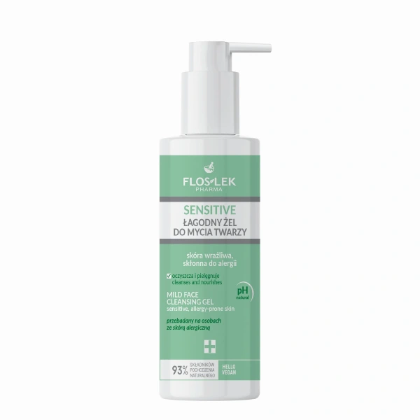 FLOS-LEK Pharma Sensitive Łagodny Żel do mycia twarzy do skóry wrażliwej 175ml