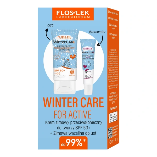 FLOS-LEK Zestaw prezentowy Winter Care Krem ochronny zimowy 30 ml + Wazelina do ust 10g