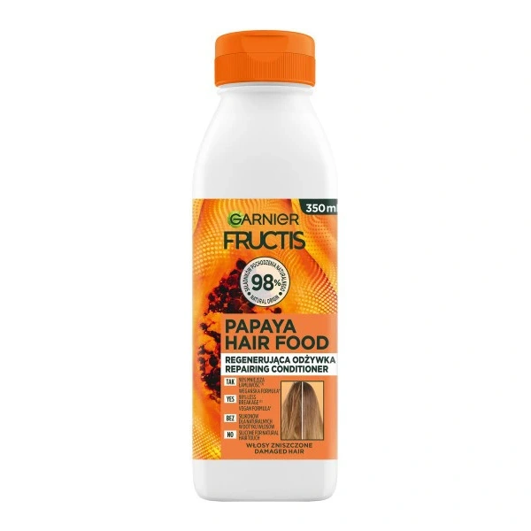 Fructis Hair Food Papaya Odżywka regenerująca do włosów zniszczonych 350ml