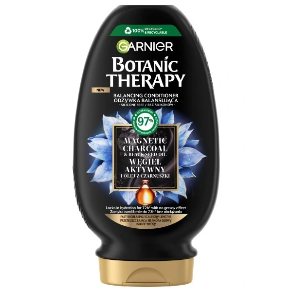 GARNIER Botanic Therapy Balansująca Odżywka do przetłuszczających się włosów i suchej skóry głowy z węglem aktywnym 200 ml