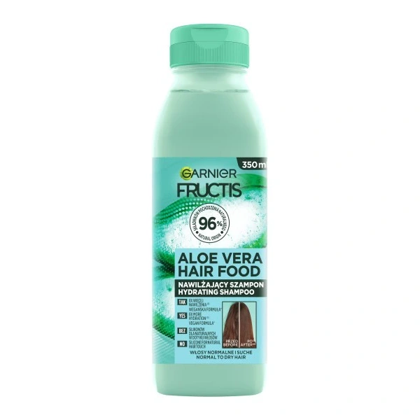 GARNIER Fructis Hair Food Aloe Szampon nawilżający do włosów normalnych i suchych 350 ml
