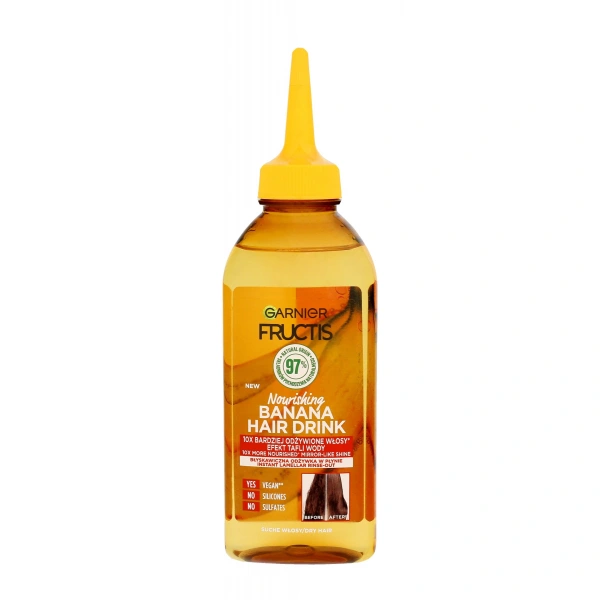 Garnier Hair Drink Błyskawiczna Lamellarna Odżywka w płynie do włosów suchych - Banana 200ml