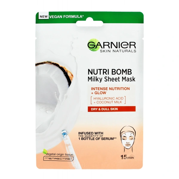 GARNIER Skin Naturals Maseczka na tkaninie odżywczo-rozświetlająca Nutri Bomb 1 szt