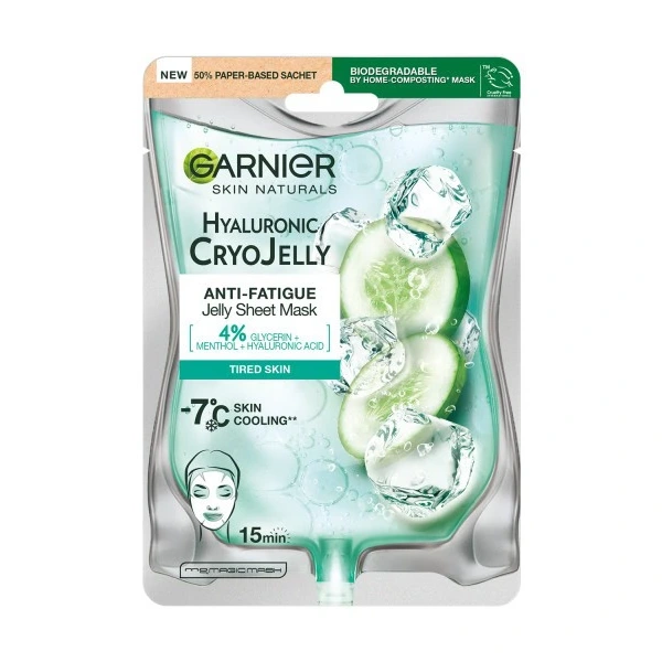 GARNIER Skin Naturals Maska żelowa na tkaninie Hyaluronic Cryo Jelly 27 g