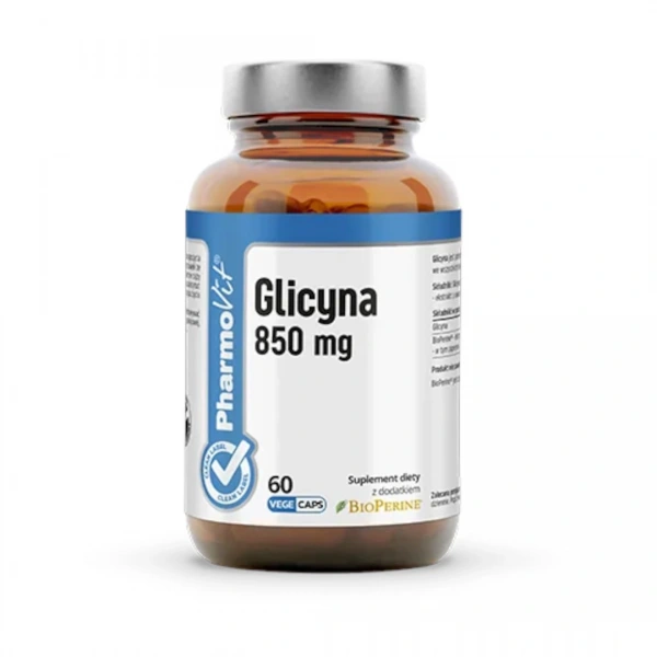 Glicyna (850 mg) bezglutenowa 60 kapsułek - pharmovit