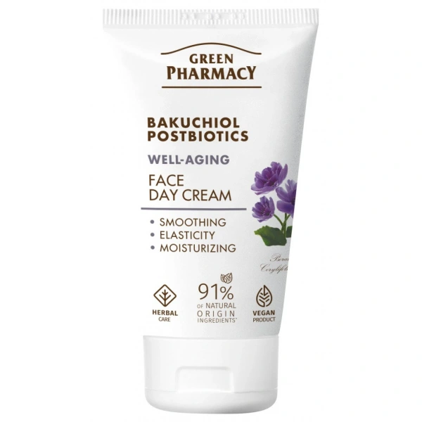 GREEN PHARMACY Bakuchiol + Postbiotyki Przeciwstarzeniowy Krem na dzień 50 ml