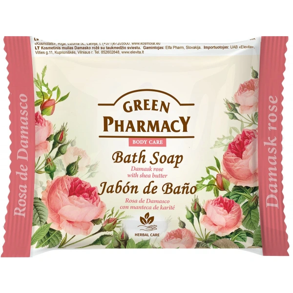 GREEN PHARMACY Mydło do rąk w kostce Róża 100 g