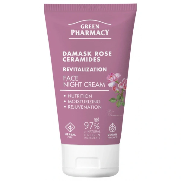 GREEN PHARMACY Róża Damasceńska + Ceramidy Rewitalizujący Krem na noc 50 ml