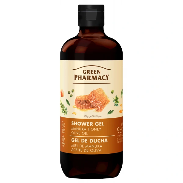 GREEN PHARMACY Żel pod prysznic - Miód Manuka + Oliwa z Oliwek 500 ml