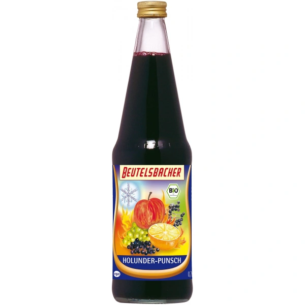 Grzaniec bezalkoholowy jabłko - pomarańcza - czarny bez bio 700 ml - beutelsbacher (produkt sezonowy)