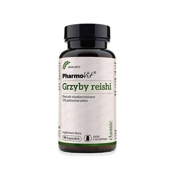 Grzyby reishi ekstrakt (400 mg) bezglutenowy 90 kapsułek - pharmovit