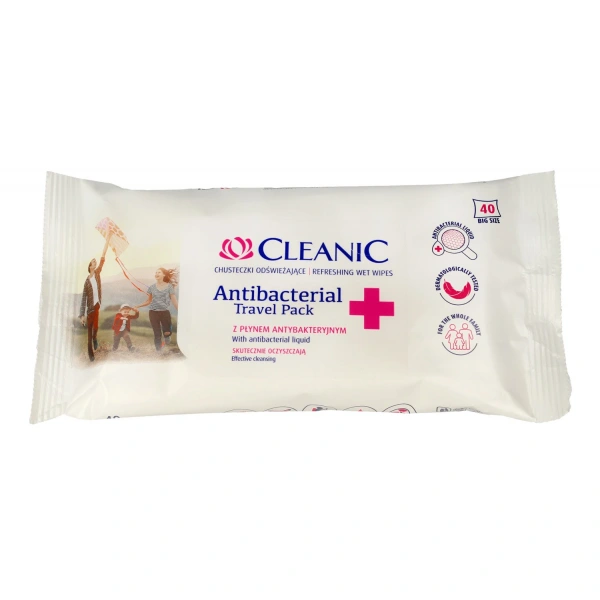 HARPER CLEANIC Chust ods.Antib Travel 40szt pop u&