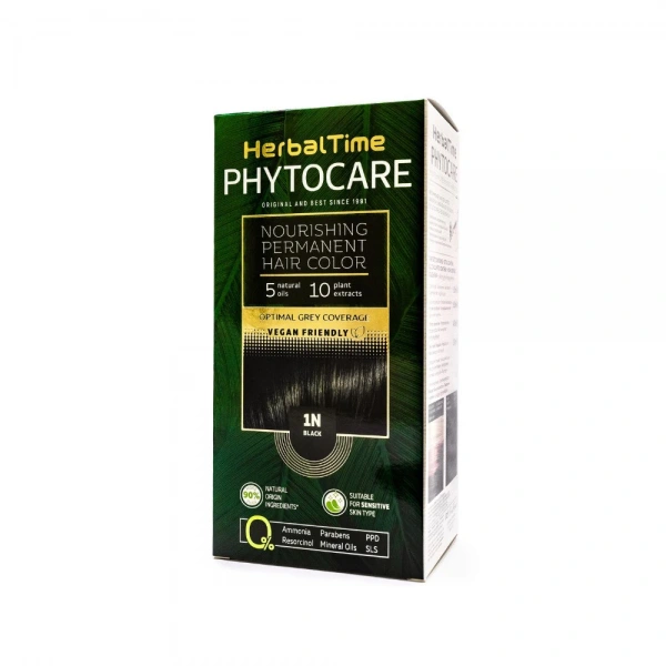 HERBAL TIME Phytocare Farba do włosów naturalna 1N BLACK