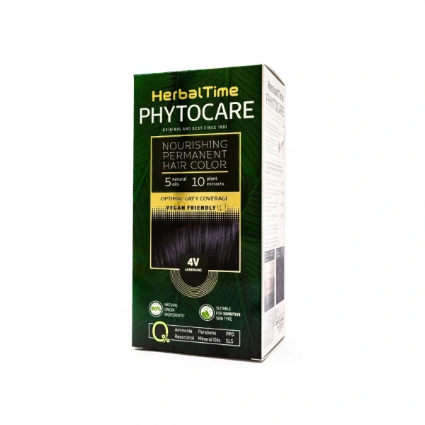 HERBAL TIME Phytocare Farba do włosów naturalna 4V Aubergine
