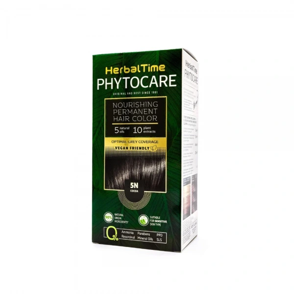 HERBAL TIME Phytocare Farba do włosów naturalna 5N Cacoa