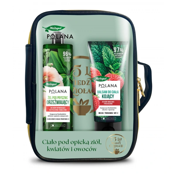 HERBAPOL Zestaw do ciała w kosmetyczce (żel + balsam)
