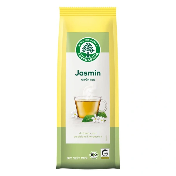 Herbata zielona jaśminowa liściasta bio 75 g - lebensbaum