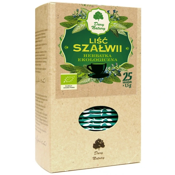 Herbatka liść szałwii bio (25 x 1,5 g) 37,5 g - dary natury