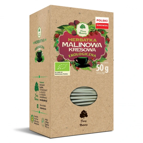 Herbatka malinowa kresowa bio (25 x 2 g) 50 g - dary natury