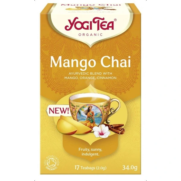 Herbatka mango chai bio (17 x 2 g) 34 g - yogi tea