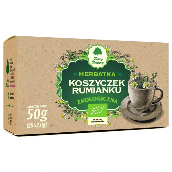 Herbatka z koszyczków rumianku bio (25 x 2 g) 50 g - dary natury