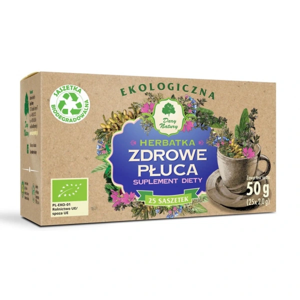 Herbatka zdrowe płuca bio (25 x 2 g) 50 g - dary natury