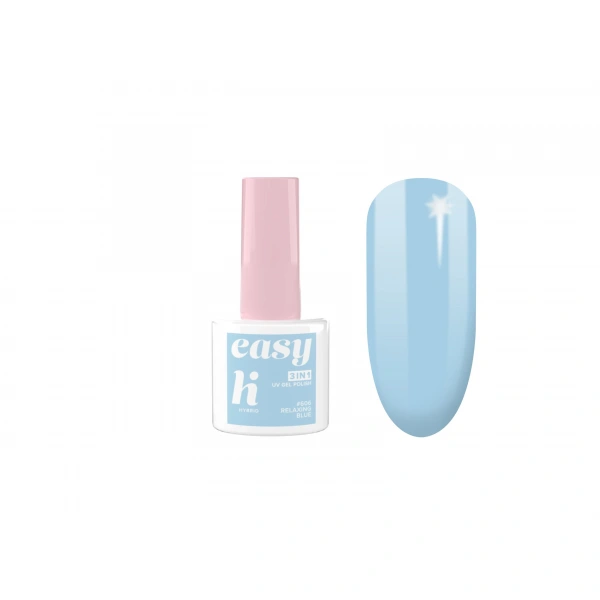 Hi Hybrid Lakier hybrydowy Easy 3w1 #606 Relaxing Blue 5ml