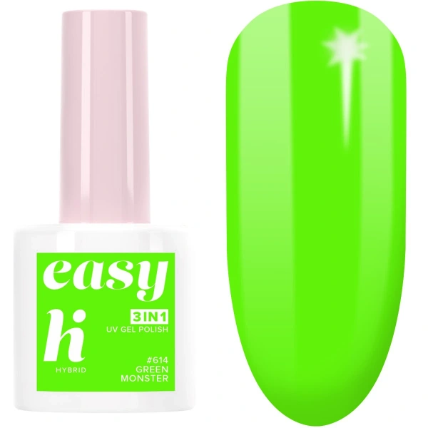 Hi Hybrid Lakier hybrydowy Easy 3w1 Lunapark #614 Green Monster 5ml