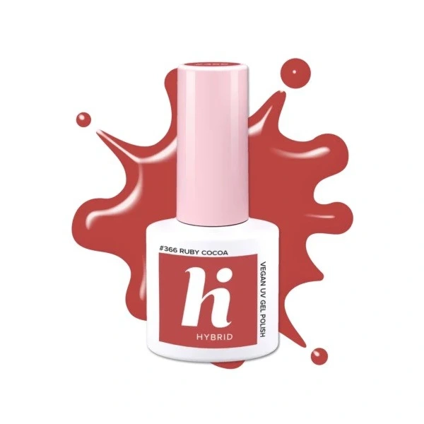 HI HYBRID Lakier hybrydowy HEMA Free Coffehouse #366 Ruby Cocoa 5 ml