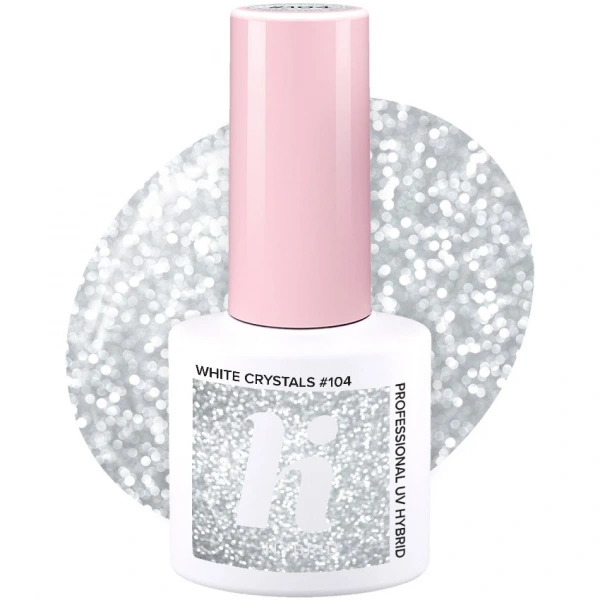 HI HYBRID Lakier hybrydowy Party #104 White Crystals 5 ml