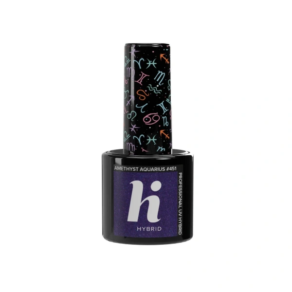 HI HYBRID Lakier hybrydowy Zodiac #451 Ametyst Aquarius 5ml