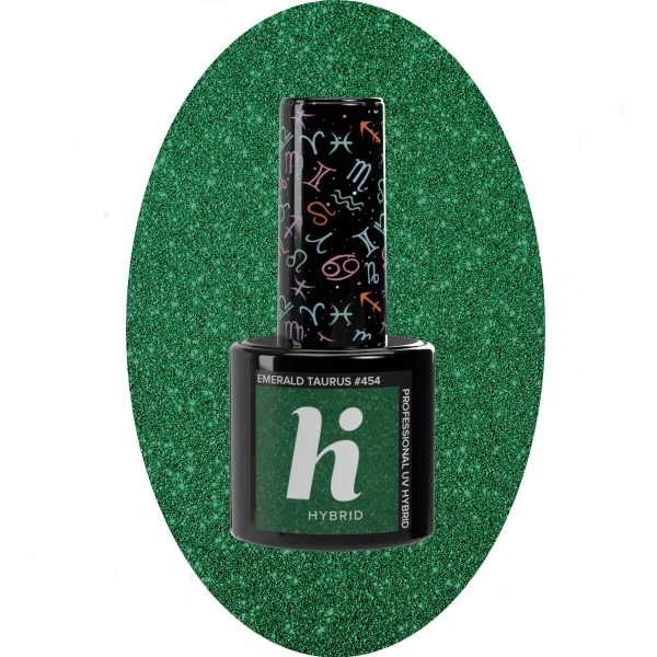 HI HYBRID Lakier hybrydowy Zodiac #454 Emerald Taurus 5ml