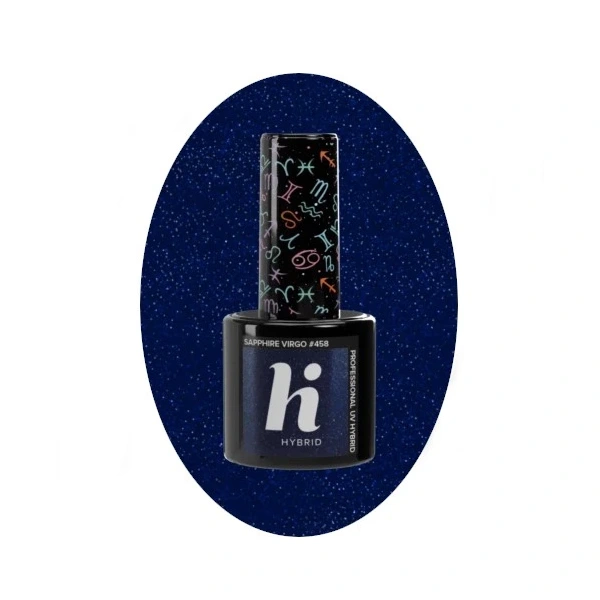 HI HYBRID Lakier hybrydowy Zodiac #458 Sapphire Vigo 5ml