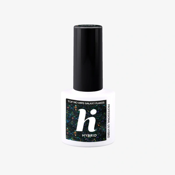 HI HYBRID Top No Wipe do lakieru hybrydowego Galaxy Flakes 5 ml