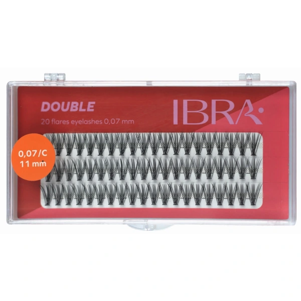 IBRA Kępki rzęs DOUBLE 0.07-C-11 mm - 1op.