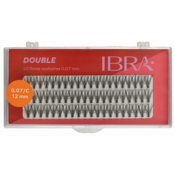 IBRA Kępki rzęs DOUBLE 0.07-C-12 mm - 1op.