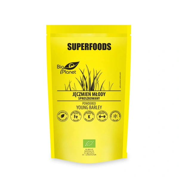 Jęczmień młody sproszkowany bio 100 g - bio planet